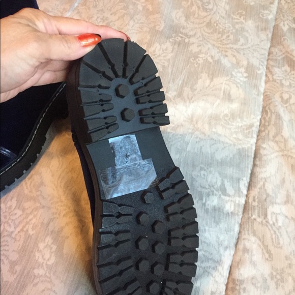 Forever 21 blue velvet boots - Picture 3 of 5